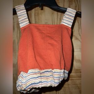 Short summer tank, burgandy